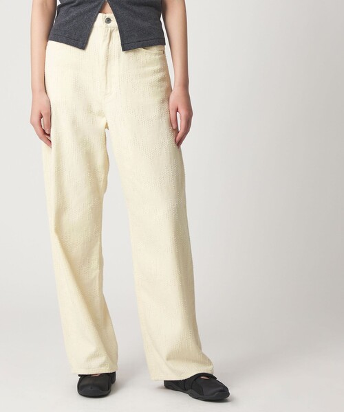 CITEN(シテン)の「<CITEN>ダメージデニムストレートパンツ オフホワイト(デニムパンツ・レディース・オフホワイト・L/M/S)」の4枚目の写真