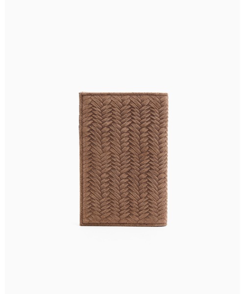 EMPORIO ARMANI（エンポリオアルマーニ）の「【エンポリオ アルマーニ】ASV 縦型カードホルダー エンボススエード（名刺入れ・メンズ・ブラウン系その他/グレイッシュベージュ・FREE）」の4枚目の写真