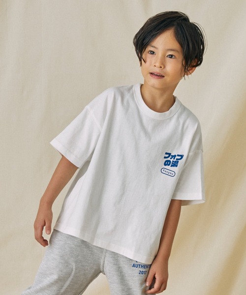 FOV(フォブ)の「FOV/フォブ FOV/フォブの湯Tシャツ(Tシャツ/カットソー・キッズ・ホワイト/ベージュ系その他/ブラック・S/M/L/XL)」の4枚目の写真