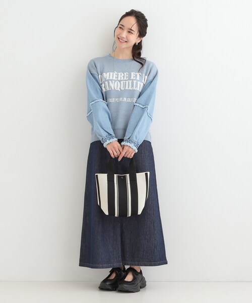 SHOO・LA・RUE（シューラルー）の「ニットランチトートバッグ（トートバッグ・レディース・グレー系3/ブラック系5/ブラック系/ブルー系・00）」の22枚目の写真