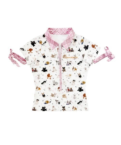 L.H.P(エルエイチピー)の「CFIERCE/フィアス/PUPPY SLIM POLO(ポロシャツ・レディース・ホワイト・S/M)」の2枚目の写真