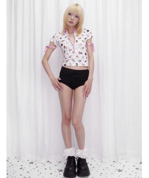 L.H.P(エルエイチピー)の「CFIERCE/フィアス/PUPPY SLIM POLO(ポロシャツ・レディース・ホワイト・S/M)」の5枚目の写真