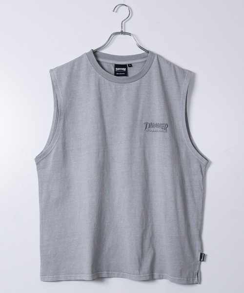 THRASHER(スラッシャー)の「【at】〔THRASHER/スラッシャー〕SKATEGOAT LOGO ピグメント ノースリーブ(タンクトップ・メンズ・グレー系2/グレー系1/ライトグレー系1・MEDIUM/LARGE/X-LARGE)」の4枚目の写真