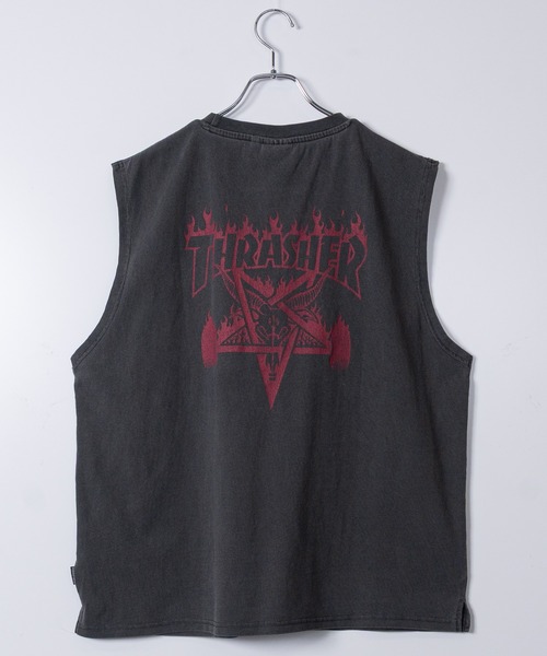 THRASHER(スラッシャー)の「【at】〔THRASHER/スラッシャー〕SKATEGOAT LOGO ピグメント ノースリーブ(タンクトップ・メンズ・グレー系2/グレー系1/ライトグレー系1・MEDIUM/LARGE/X-LARGE)」の9枚目の写真