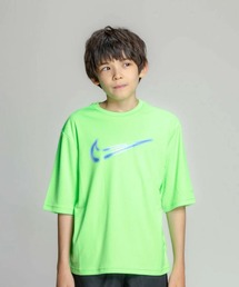 NIKE | NIKE/ナイキ キッズ 水着 ラッシュガード 半袖 Tシャツ UVカット スプレースウッシュ ハイドロガード NESSG828(ラッシュガード)