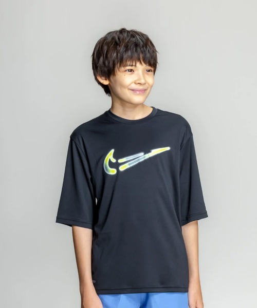【希少】ナイキ ラガーシャツ 半袖 CRFU 入手困難 ヴィンテージ 90s S NIKE/ナイキ キッズ 水着 ラッシュガード 半袖 Tシャツ UVカット