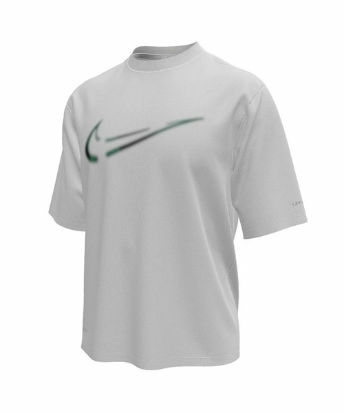NIKE(ナイキ)の「NIKE/ナイキ キッズ 水着 ラッシュガード 半袖 Tシャツ UVカット スプレースウッシュ ハイドロガード NESSG828(ラッシュガード・キッズ・ライトグリーン/ブラック/ホワイト・140cm/130cm/160cm/150cm)」の4枚目の写真