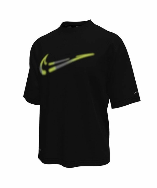 NIKE(ナイキ)の「NIKE/ナイキ キッズ 水着 ラッシュガード 半袖 Tシャツ UVカット スプレースウッシュ ハイドロガード NESSG828(ラッシュガード・キッズ・ライトグリーン/ブラック/ホワイト・140cm/130cm/160cm/150cm)」の6枚目の写真