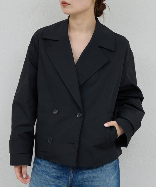 GALLARDAGALANTE（ガリャルダガランテ）の「【HERITANOVUM】ウォータープルーフショートコート（その他アウター・レディース・ブラック/ベージュ・FREE）」の2枚目の写真