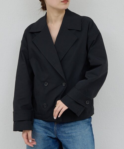 GALLARDAGALANTE（ガリャルダガランテ）の「【HERITANOVUM】ウォータープルーフショートコート（その他アウター・レディース・ブラック/ベージュ・FREE）」の4枚目の写真