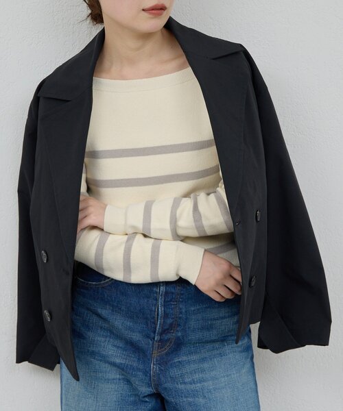 GALLARDAGALANTE（ガリャルダガランテ）の「【HERITANOVUM】ウォータープルーフショートコート（その他アウター・レディース・ブラック/ベージュ・FREE）」の7枚目の写真