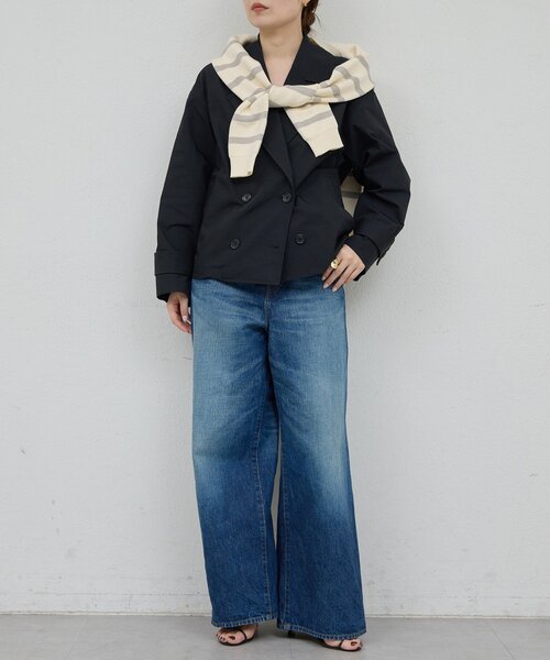 GALLARDAGALANTE（ガリャルダガランテ）の「【HERITANOVUM】ウォータープルーフショートコート（その他アウター・レディース・ブラック/ベージュ・FREE）」の9枚目の写真