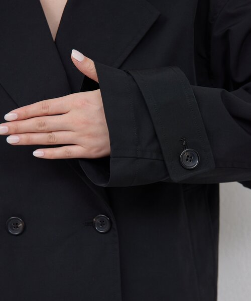 GALLARDAGALANTE（ガリャルダガランテ）の「【HERITANOVUM】ウォータープルーフショートコート（その他アウター・レディース・ブラック/ベージュ・FREE）」の19枚目の写真