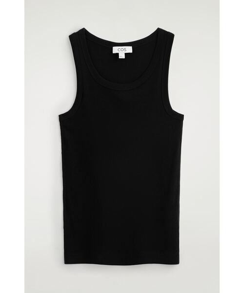 COS(コス)の「リブ編みコットンタンクトップ(タンクトップ・レディース・ホワイト系/ブラック/ベージュ系その他/ホワイト×グリーン/ブラウン系その他・XS/36/38/L/M)」の16枚目の写真