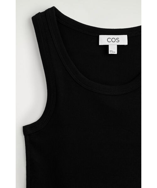 COS(コス)の「リブ編みコットンタンクトップ(タンクトップ・レディース・ホワイト系/ブラック/ベージュ系その他/ホワイト×グリーン/ブラウン系その他・XS/36/38/L/M)」の17枚目の写真