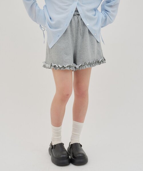 DISCOAT(ディスコート)の「【umm.】フリルショートパンツ(その他パンツ・レディース・グレー/ライトベージュ/ネイビー・FREE)」の11枚目の写真