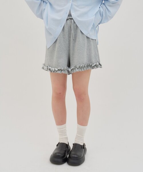 DISCOAT(ディスコート)の「【umm.】フリルショートパンツ(その他パンツ・レディース・グレー/ライトベージュ/ネイビー・FREE)」の12枚目の写真