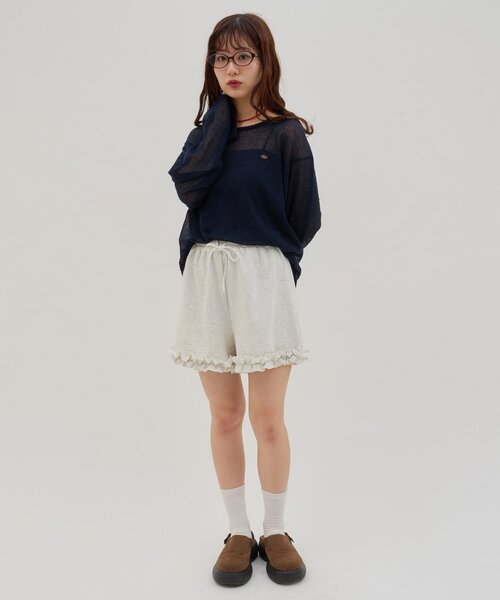 DISCOAT(ディスコート)の「【umm.】フリルショートパンツ(その他パンツ・レディース・グレー/ライトベージュ/ネイビー・FREE)」の19枚目の写真