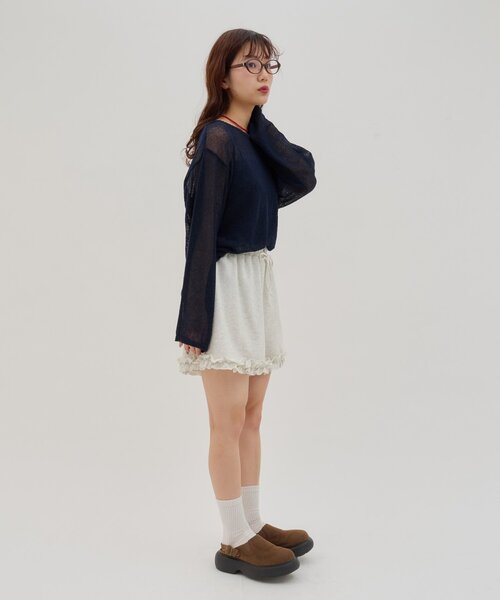DISCOAT(ディスコート)の「【umm.】フリルショートパンツ(その他パンツ・レディース・グレー/ライトベージュ/ネイビー・FREE)」の21枚目の写真
