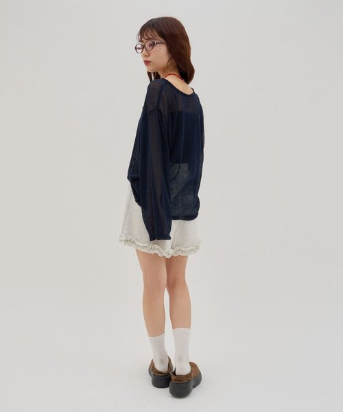 DISCOAT(ディスコート)の「【umm.】フリルショートパンツ(その他パンツ・レディース・グレー/ライトベージュ/ネイビー・FREE)」の22枚目の写真