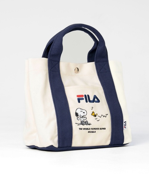 FILA(フィラ)の「FILA Peanuts/フィラ ピーナッツ SNOOPY トートバッグ キャンバス 内側仕切り(トートバッグ・レディース・ブラック/ベージュ/ネイビー・FREE)」の11枚目の写真