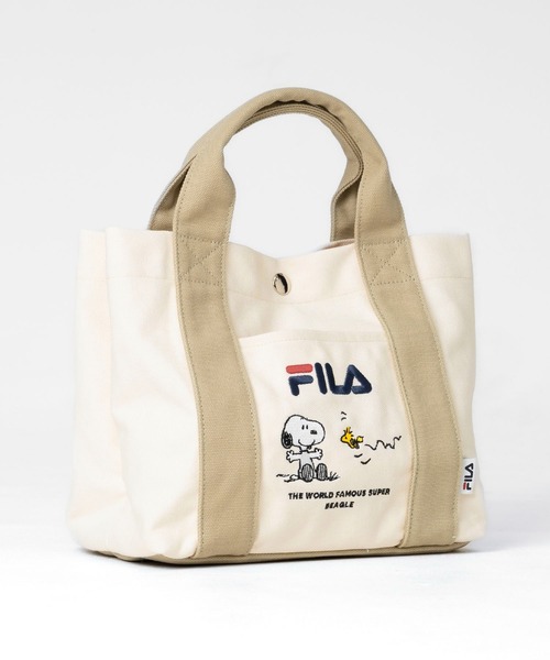 FILA(フィラ)の「FILA Peanuts/フィラ ピーナッツ SNOOPY トートバッグ キャンバス 内側仕切り(トートバッグ・レディース・ブラック/ベージュ/ネイビー・FREE)」の8枚目の写真