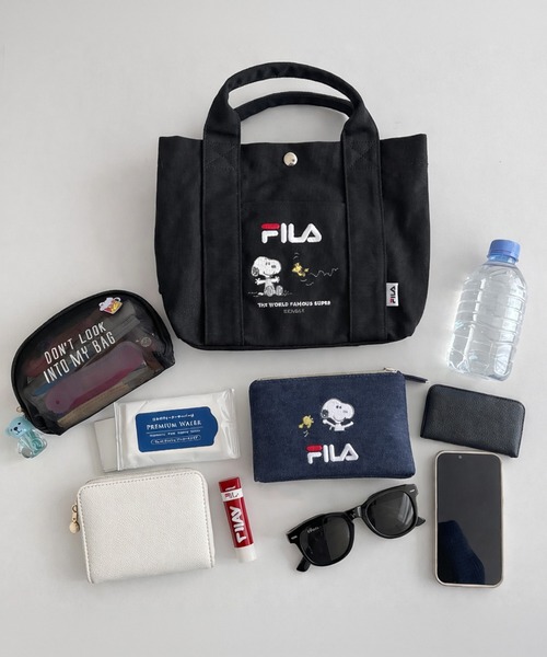 FILA(フィラ)の「FILA Peanuts/フィラ ピーナッツ SNOOPY トートバッグ キャンバス 内側仕切り(トートバッグ・レディース・ブラック/ベージュ/ネイビー・FREE)」の17枚目の写真