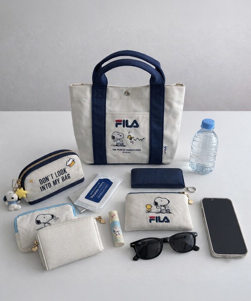 FILA(フィラ)の「FILA Peanuts/フィラ ピーナッツ SNOOPY トートバッグ キャンバス 内側仕切り(トートバッグ・レディース・ブラック/ベージュ/ネイビー・FREE)」の18枚目の写真