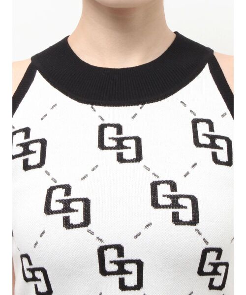 GYDA（ジェイダ）の「GG glitter quilting アメスリ KT TO（ニット/セーター・レディース・ピンク/ミント/ブラック/オフホワイト・FREE）」の5枚目の写真