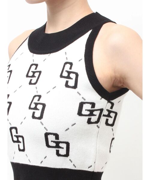 GYDA（ジェイダ）の「GG glitter quilting アメスリ KT TO（ニット/セーター・レディース・ピンク/ミント/ブラック/オフホワイト・FREE）」の6枚目の写真