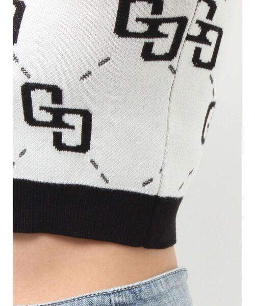 GYDA（ジェイダ）の「GG glitter quilting アメスリ KT TO（ニット/セーター・レディース・ピンク/ミント/ブラック/オフホワイト・FREE）」の7枚目の写真