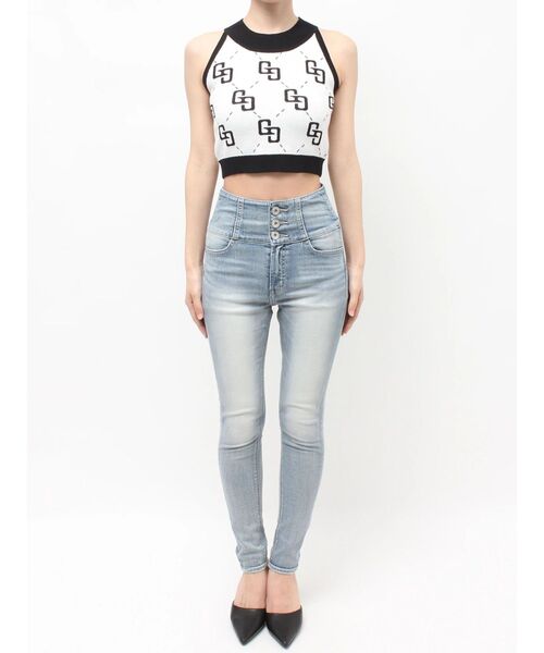 GYDA（ジェイダ）の「GG glitter quilting アメスリ KT TO（ニット/セーター・レディース・ピンク/ミント/ブラック/オフホワイト・FREE）」の9枚目の写真