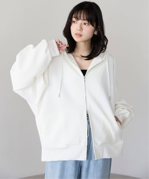 pocket（ポケット）の「ダンボールWジップパーカー（パーカー・レディース・オフホワイト/グレー/ブラック・FREE）」の17枚目の写真