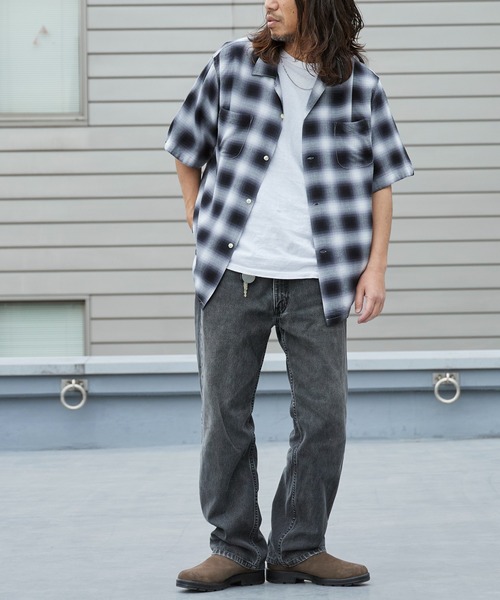 TOWNCRAFT（タウンクラフト）の「TOWNCRAFT/タウンクラフト 60S LOOP COLLAR SHIRT オンブレチェック オープンカラー 2026年春夏（シャツ/ブラウス・メンズ・ブラック/グレー・M/L）」の10枚目の写真