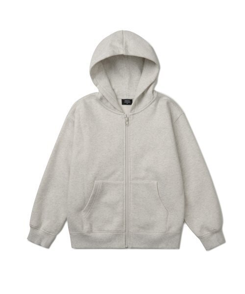 MUSINSA STANDARD KIDS（ムシンサスタンダードキッズ）の「起毛オーバーサイズフードパーカー ジップアップ [オートミール]（ブルゾン・レディース・その他・100/110/120/130/140）」の2枚目の写真