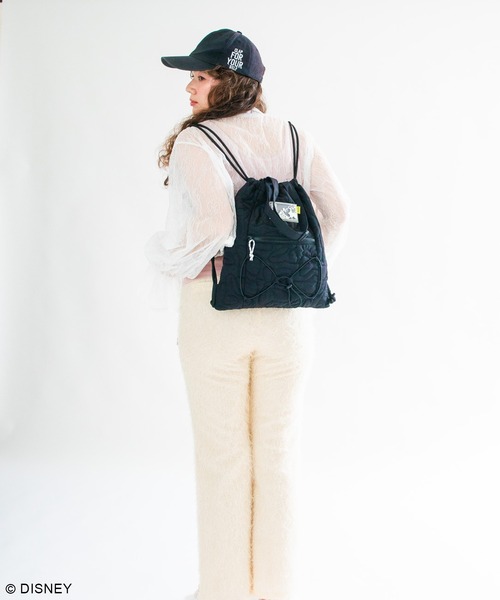 Disney（ディズニー）の「ディズニー/キルティングナップサック（バックパック/リュック・レディース・ブラック/シルバー・FREE）」の22枚目の写真