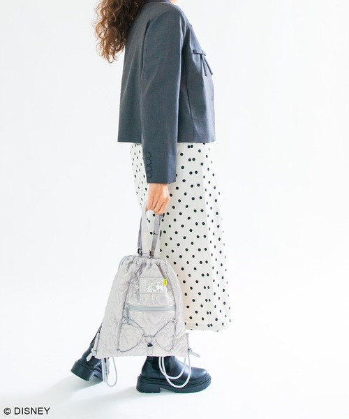 Disney（ディズニー）の「ディズニー/キルティングナップサック（バックパック/リュック・レディース・ブラック/シルバー・FREE）」の12枚目の写真