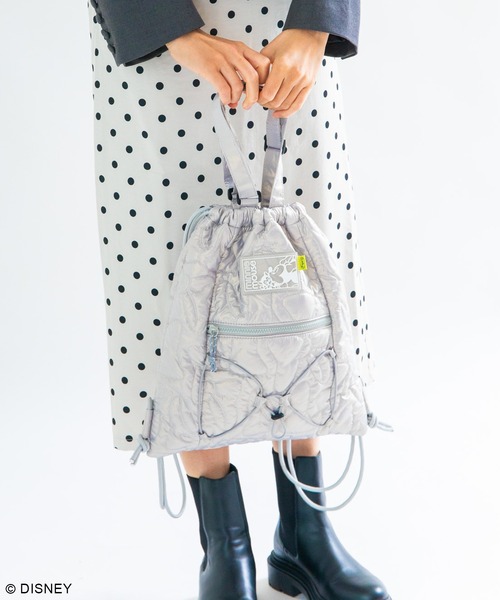 Disney（ディズニー）の「ディズニー/キルティングナップサック（バックパック/リュック・レディース・ブラック/シルバー・FREE）」の13枚目の写真