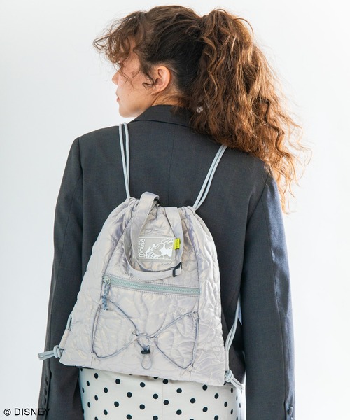 Disney（ディズニー）の「ディズニー/キルティングナップサック（バックパック/リュック・レディース・ブラック/シルバー・FREE）」の15枚目の写真