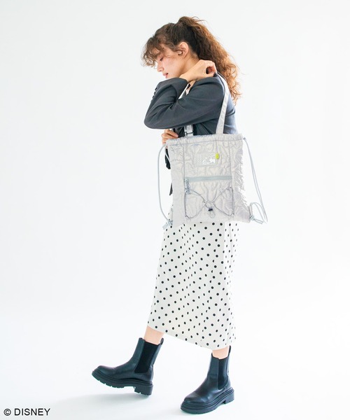 Disney（ディズニー）の「ディズニー/キルティングナップサック（バックパック/リュック・レディース・ブラック/シルバー・FREE）」の19枚目の写真