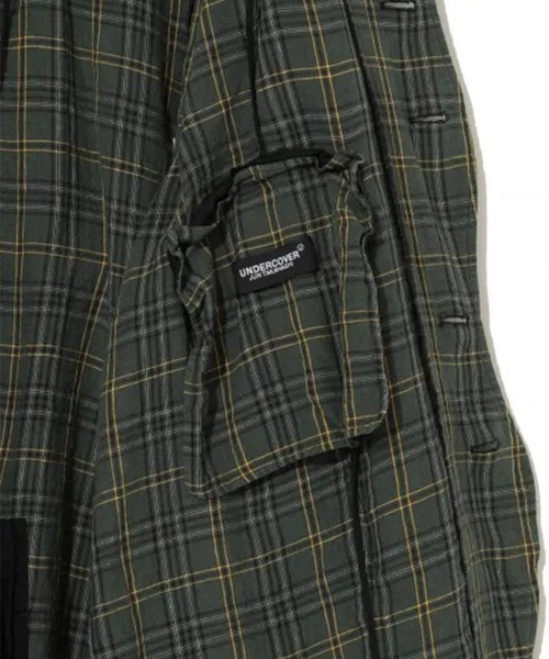 UNDERCOVER（アンダーカバー）の「【UNDERCOVER】UC1F4302　チェックシャツコート（ダウンジャケット/コート・メンズ・グリーン・3）」の4枚目の写真