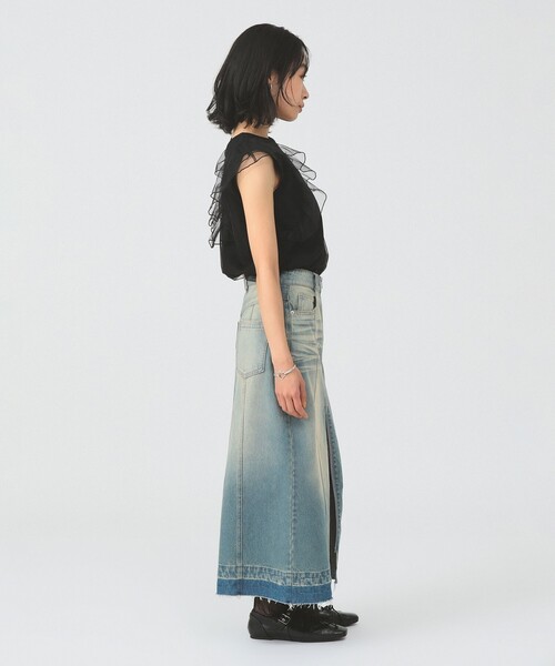 Ray BEAMS(レイビームス)の「【8/6 再値下げ】チュール レイヤー ラッフル フレンチスリーブ(Tシャツ/カットソー・レディース・ホワイト/ブラック・ONE SIZE)」の13枚目の写真
