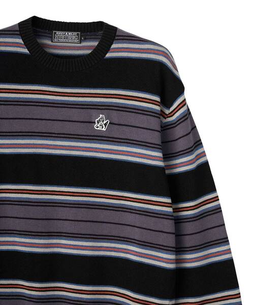 HYSTERIC GLAMOUR(ヒステリックグラマー)の「GUITAR GIRLワッペン セーター(ニット/セーター・メンズ・ブラック/ダークインディゴブルー・X-LARGE/LARGE/MEDIUM/SMALL)」の6枚目の写真