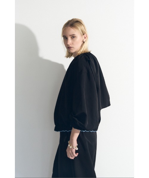 Muel Chic（ミュエルシック）の「Cova blouson  コヴァブルゾン（ブルゾン・レディース・スカイブルー/ブラック/アイボリー・FREE）」の16枚目の写真