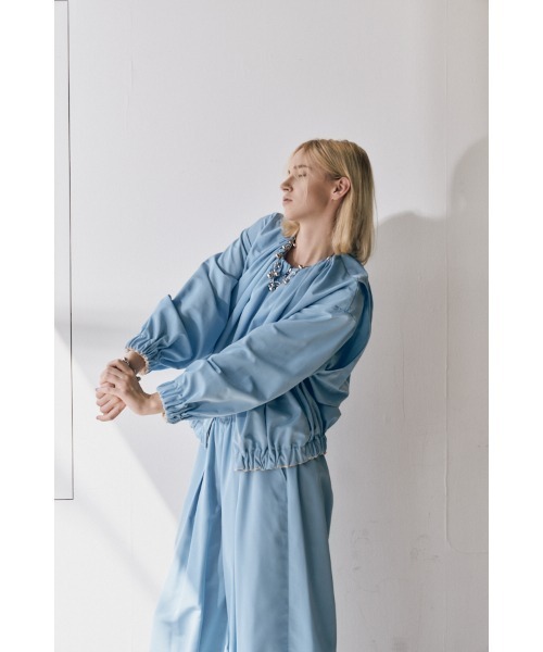 Muel Chic（ミュエルシック）の「Cova blouson  コヴァブルゾン（ブルゾン・レディース・スカイブルー/ブラック/アイボリー・FREE）」の18枚目の写真