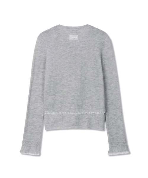 MICHIKO LONDON(ミチコ ロンドン)の「レースラッフルカーディガンセット メランジグレー(カーディガン/ボレロ・レディース・その他・MEDIUM/SMALL)」の6枚目の写真