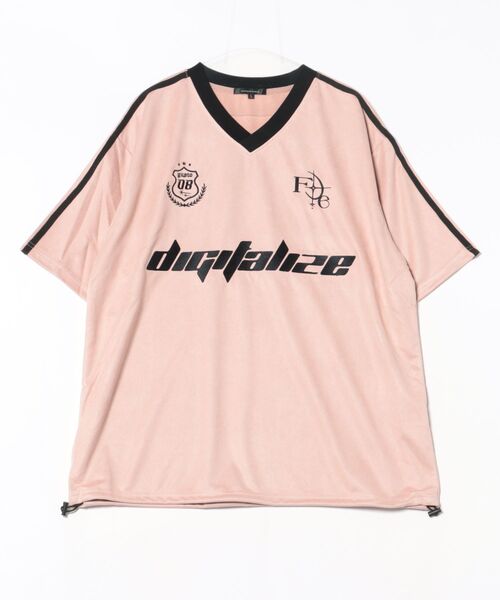 8(eight)(エイト)の「カットスウェードゲームシャツ(Tシャツ/カットソー・メンズ・ピンク/アイボリー/チャコールグレー・LARGE/SMALL/MEDIUM)」の1枚目の写真