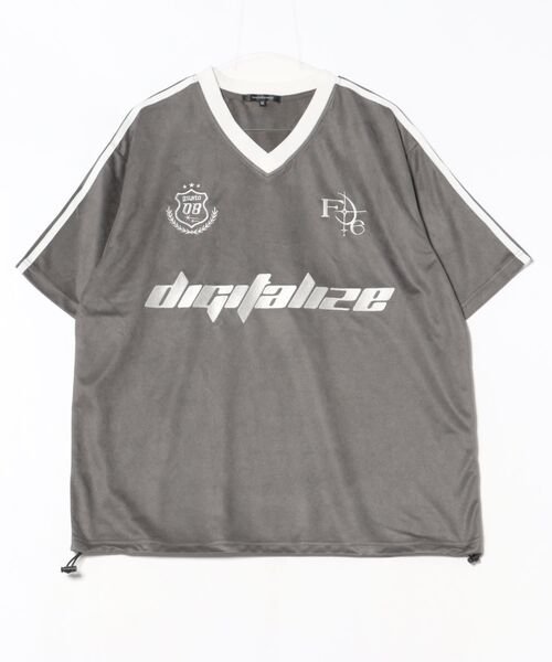 8(eight)(エイト)の「カットスウェードゲームシャツ(Tシャツ/カットソー・メンズ・ピンク/アイボリー/チャコールグレー・LARGE/SMALL/MEDIUM)」の3枚目の写真