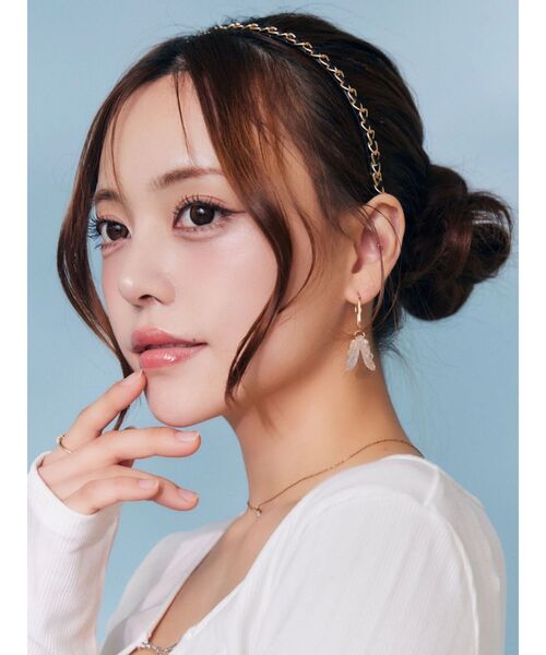 EATME（イートミー）の「ペタルモチーフピアス（ピアス（両耳用）・レディース・ゴールド・FREE）」の2枚目の写真