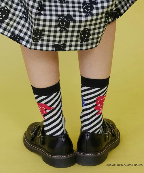 FRAPBOIS（フラボア）の「OSAMU GOODS ストライプソックス（ソックス/靴下・レディース・ブラック/ブルー/レッド・FREE）」の14枚目の写真